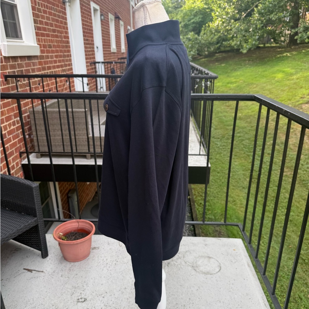 Ted Baker Navy Half-Zip Pullover with Button Pocket Size 4 (Large) - Picture 5 of 12